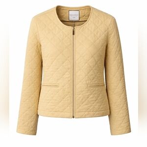 Bagatelle Women's Quilted Cream Bomber Jacket - NWT